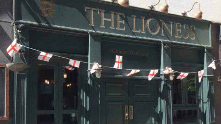 BBC Sport Gives London Pub 'Lioness' Makeover for England Women's World Cup Semi-Final BBC Sport Gives London Pub 'Lioness' Makeover for England Women's World Cup Semi-Final