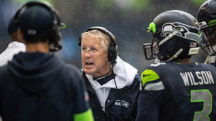 Pete Carroll Coaches Game With Stitched-Up Nose After Being Hit by Football