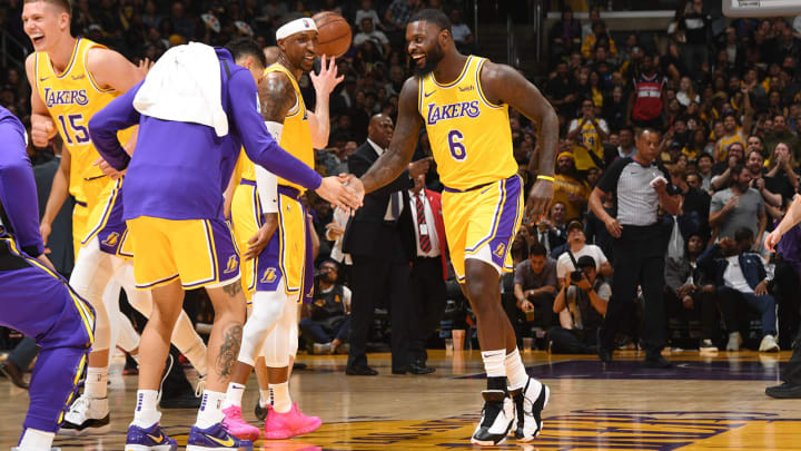 Watch: Lakers Bench Goes Wild After Lance Stephenson Drops Jeff Green