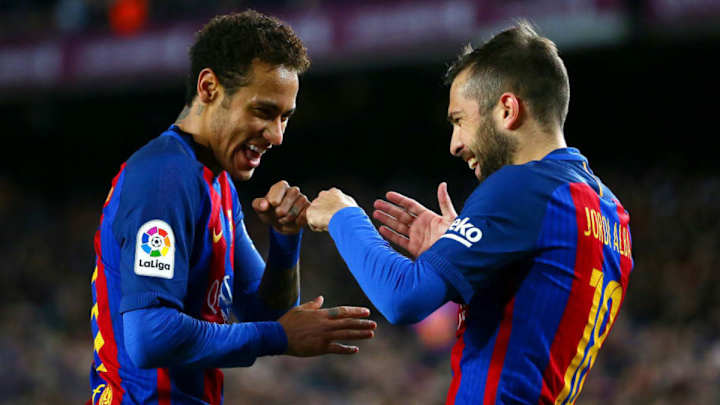 Jordi Alba Hits Out at 'Tiring' Rumours Linking Neymar With Summer Camp Nou Return Jordi Alba Hits Out at 'Tiring' Rumours Linking Neymar With Summer Camp Nou Return