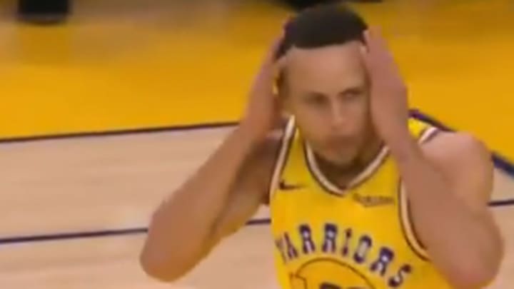 Watch: Warriors' Steph Curry Shocked By His Own Dunk vs. Kings