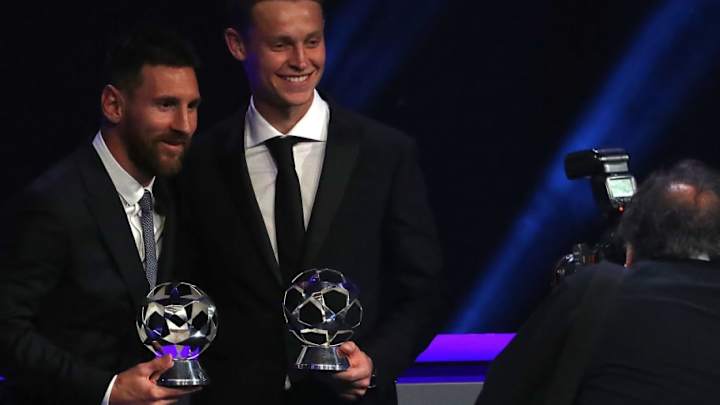 Los elogios de Messi a De Jong en la gala de la Champions League