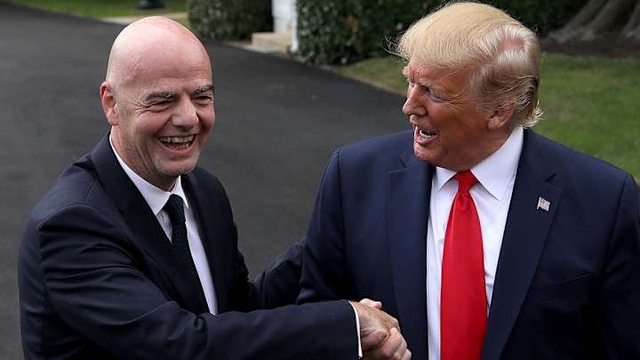 Trump, Infantino Meet at White House to Discuss Equal Pay, Women's Soccer Trump, Infantino Meet at White House to Discuss Equal Pay, Women's Soccer