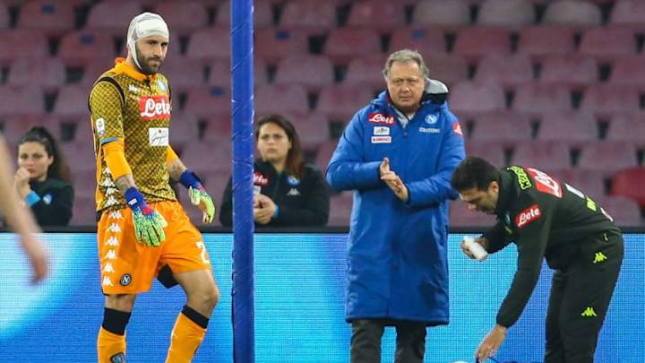 David Ospina Collapses During Napoli's Clash With Udinese After Sustaining Head Injury