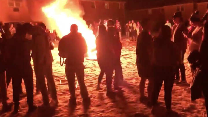 Watch: UMass May Burn to the Ground After Patriots' Super Bowl Victory