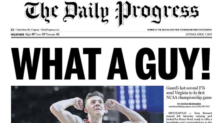 'What a Guy!': Local Newspapers Celebrate Virginia's Final Four Win 'What a Guy!': Local Newspapers Celebrate Virginia's Final Four Win