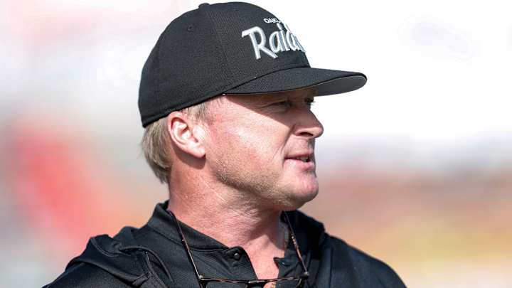 Raiders' Jon Gruden Defends Antonio Brown's Helmet Grievance, Foot Injury