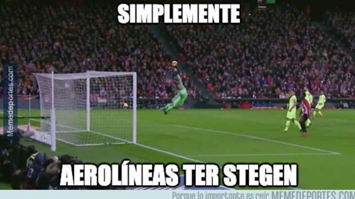 Los mejores memes del empate del FC Barcelona en San Mamés, Ter Stegen, Rakitic y más Los mejores memes del empate del FC Barcelona en San Mamés, Ter Stegen, Rakitic y más