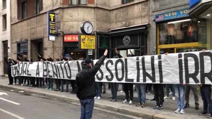 INSÓLITO | Hinchas de la Lazio hacen una marcha fascista en Milán