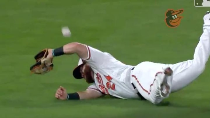 Orioles' DJ Stewart Exits Game After Getting Hit in the Head Following Missed Catch