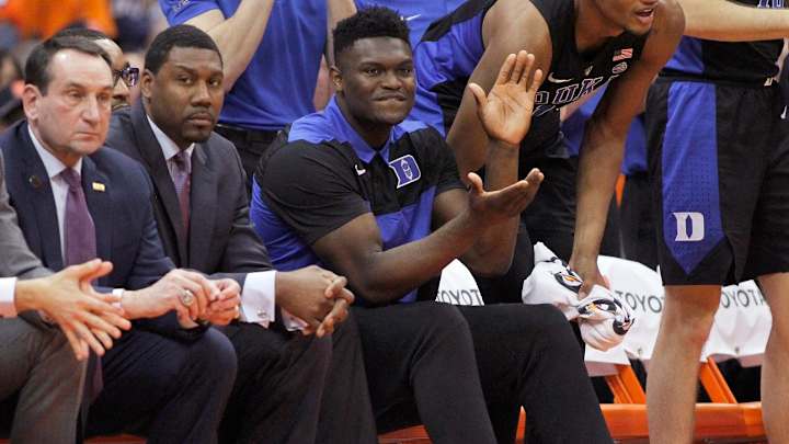 Coach K: Zion Williamson in Final Phase of Recovery from Knee Sprain, Uncertain for Wake Forest Game Coach K: Zion Williamson in Final Phase of Recovery from Knee Sprain, Uncertain for Wake Forest Game