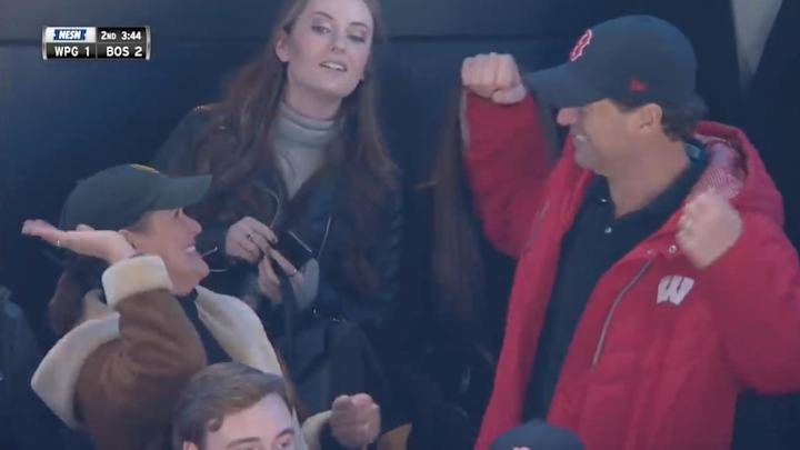 Watch: Bruins’ Trent Frederic Wins Fight in NHL Debut, Parents Give Ecstatic Ovation