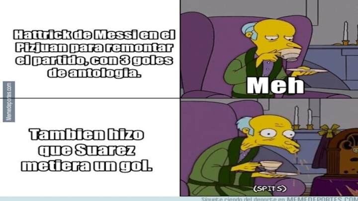 Los mejores 'memes' del choque entre el Sevilla y el FC Barcelona, el 'hat-trick' de Messi y más