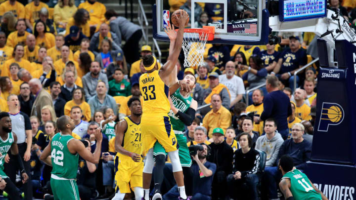 Watch: Myles Turner Slams Home Best Dunk of the Postseason on Gordon Hayward