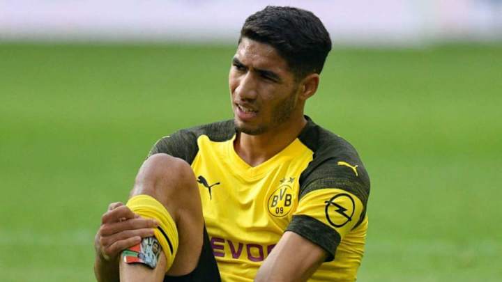 Achraf se lesiona con el Borussia Dortmund y dice adiós a la temporada