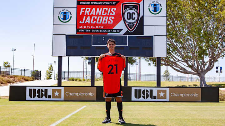 Francis Jacobs, 14, Signs with USL Championship's Orange County SC