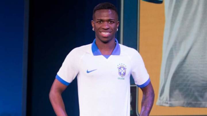 Vinícius es la cara de presentación de la nueva camiseta de Brasil