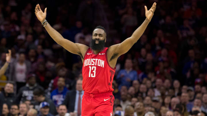 Watch: James Harden Clips Nails on Sidelines During Blowout Loss to 76ers