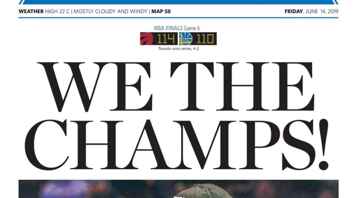Toronto Newspapers Celebrate Raptors' NBA Championship Win