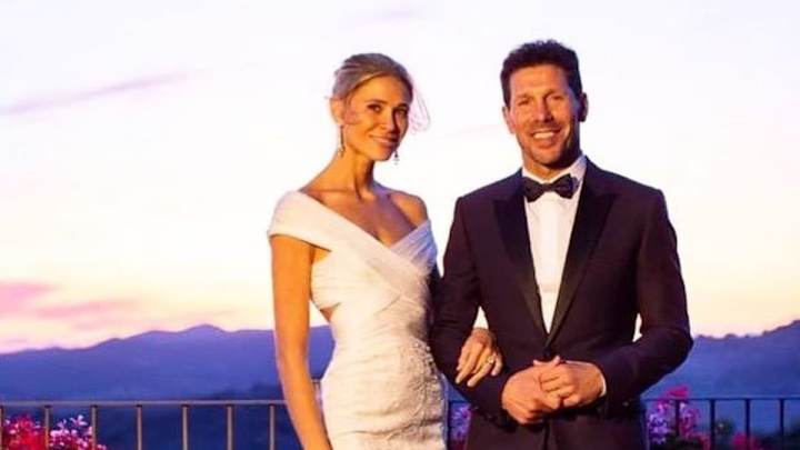 Diego Simeone  y Carla Pereyra se casan en secreto por segunda vez