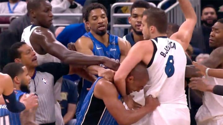 Magic's Arron Afflalo, Timberwolves' Nemanja Bjelica Ejected After Fight Magic's Arron Afflalo, Timberwolves' Nemanja Bjelica Ejected After Fight