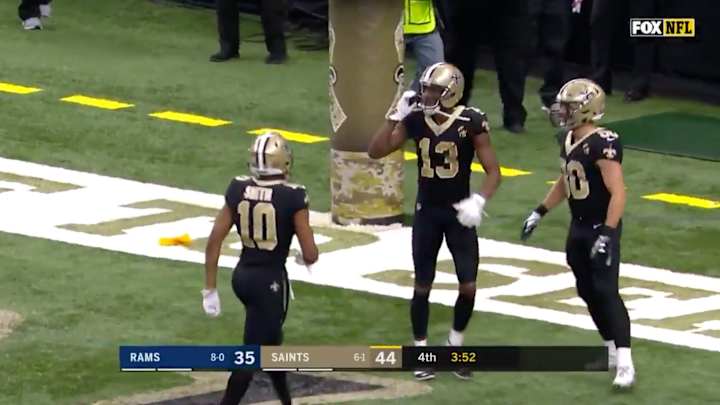 Watch: Saints WR Michael Thomas Pays Homage to Joe Horn With Cell Phone Celebration Watch: Saints WR Michael Thomas Pays Homage to Joe Horn With Cell Phone Celebration