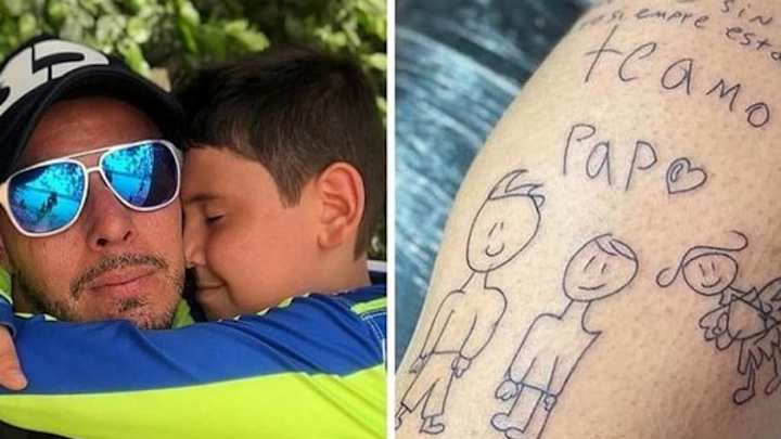 EMOTIVO | Jugador se tatuó dibujo de su hijo en homenaje a esposa muerta EMOTIVO | Jugador se tatuó dibujo de su hijo en homenaje a esposa muerta