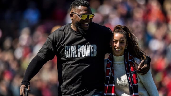 David Ortiz Greets Aly Raisman With 'Girl Power' Shirt at Red Sox Home Opener David Ortiz Greets Aly Raisman With 'Girl Power' Shirt at Red Sox Home Opener