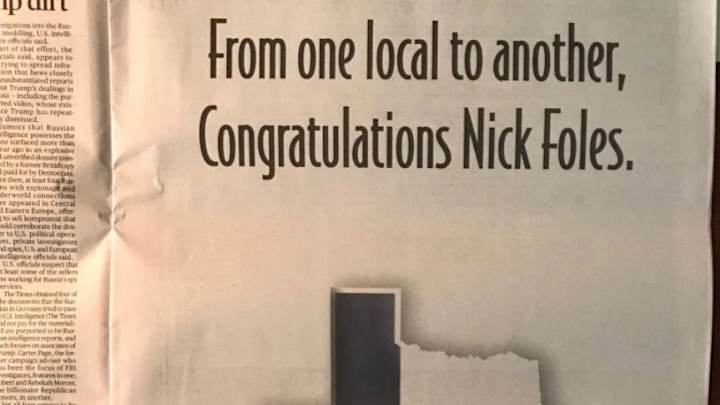 Look: Matthew McConaughey Takes Out Full-Page Newspaper Ad for Nick Foles