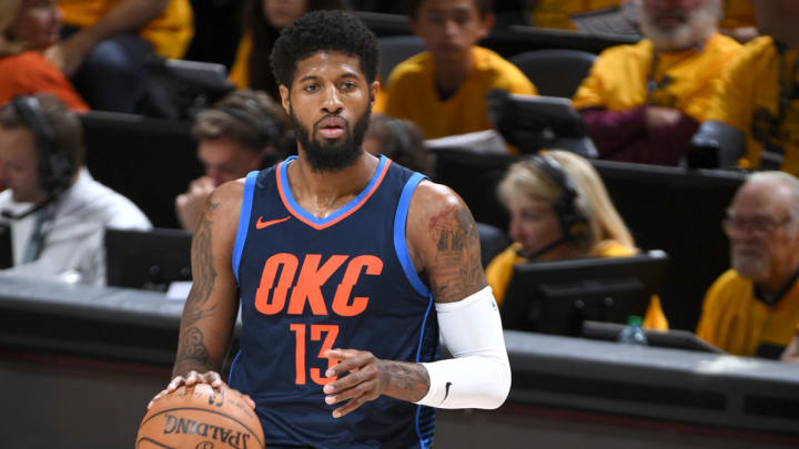 Watch: Jazz Finish Thunder After No Foul Call on Paul George Three