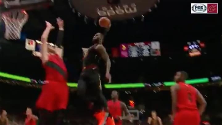 Watch: LeBron James' Crazy Dunk Over Jusuf Nurkic Might Be His Best Ever