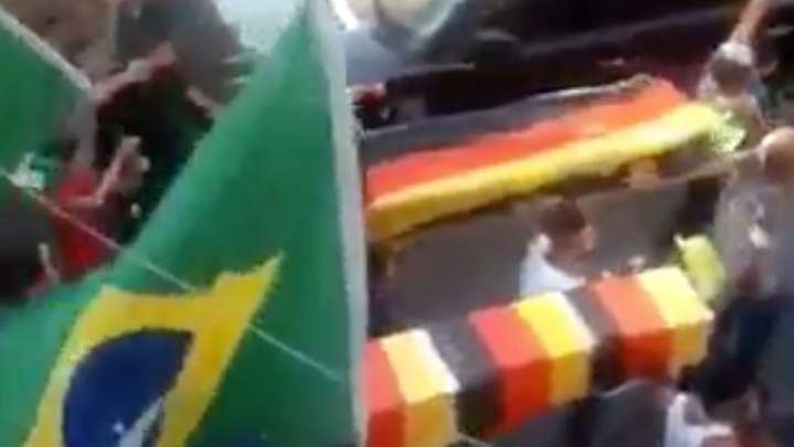 Watch: Brazil Fans Celebrate Germany's World Cup Coming to a Close With a Funeral