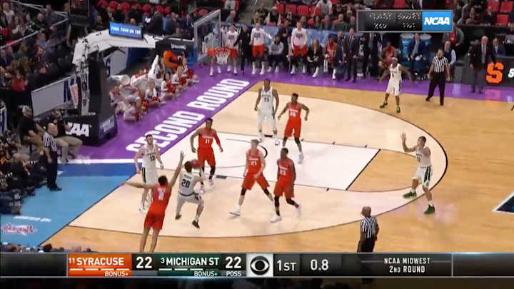 Watch: Michigan State's Matt McQuaid Banks In Unreal Three-Pointer at First-Half Buzzer Watch: Michigan State's Matt McQuaid Banks In Unreal Three-Pointer at First-Half Buzzer