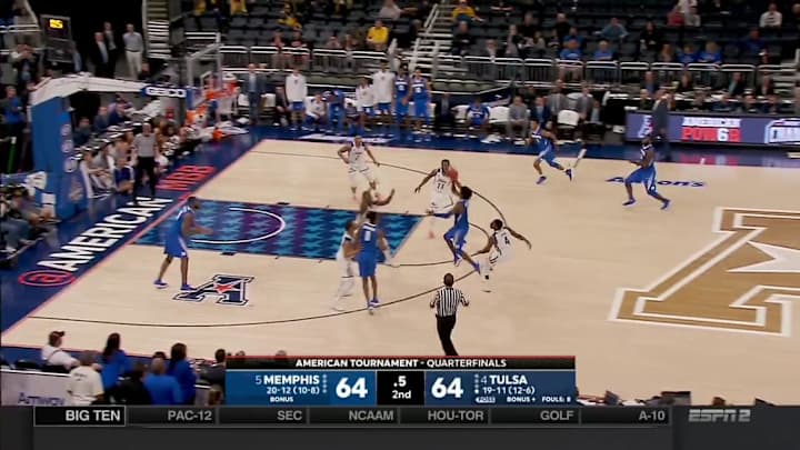 Watch: Memphis Beats Tulsa on Coast-to-Coast Three-Point Floater
