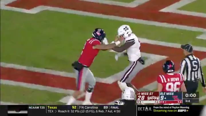 Watch: Three Players Ejected From Egg Bowl After Benches-Clearing Brawl