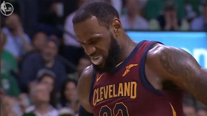 LeBron James Heads to Locker Room in Game 2 Against Celtics