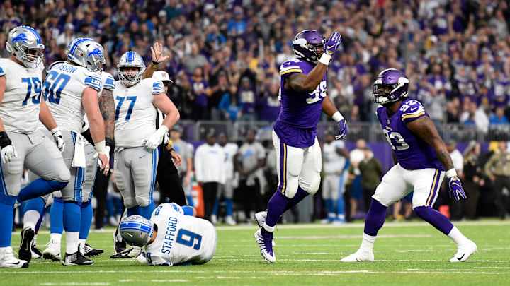 Vikings Sack Matthew Stafford 10 Times, Set Franchise Record Vikings Sack Matthew Stafford 10 Times, Set Franchise Record