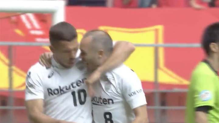 WATCH: Iniesta, Podolski Combine for Vissel Kobe Stunning Goal