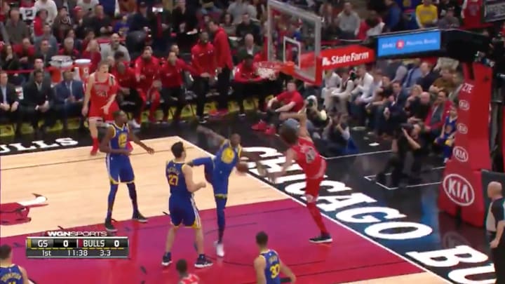 Watch: Warriors' Jordan Bell Leaves Game In Wheelchair After Scary Leg Injury Watch: Warriors' Jordan Bell Leaves Game In Wheelchair After Scary Leg Injury