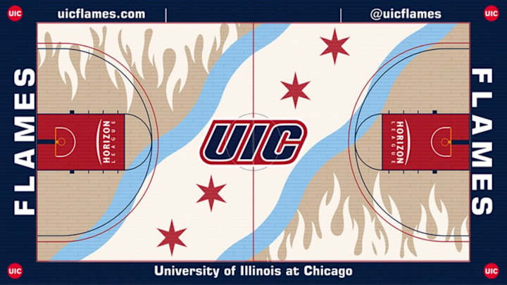 How Does UIC's New Court Design Compare to Other Unique Courts in College Basketball?