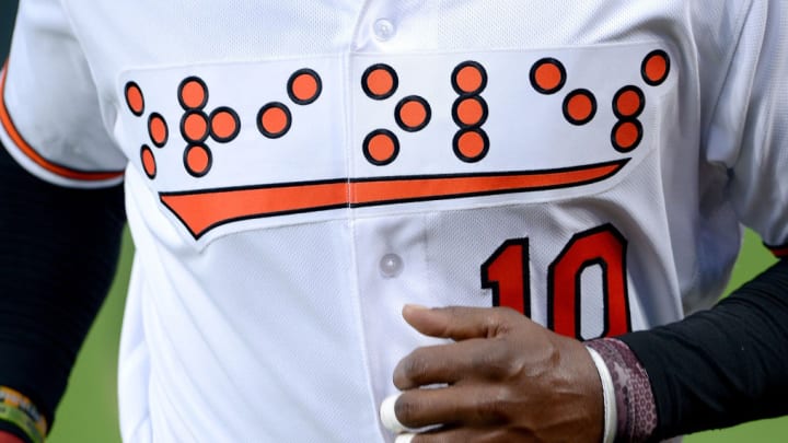 Orioles Wear Uniforms With Braille Lettering