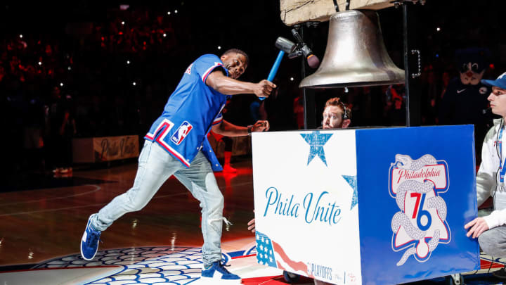 Celebrities and the Philadelphia 76ers' Bell-Ringing Ceremony