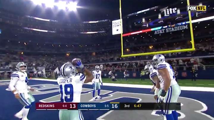 Watch: Cowboys' Amari Cooper Mimics 76ers’ Markelle Fultz's Free Throw Shot After Touchdown