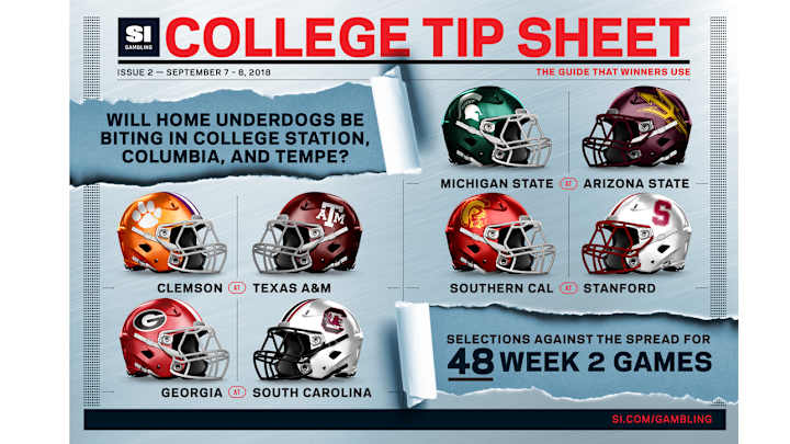 Weekly Tip Sheet: The Complete Printable Betting Guide to Week 2 of College Football