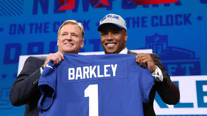 Giants' Saquon Barkley Topped Jersey Sales for First-Round Picks Giants' Saquon Barkley Topped Jersey Sales for First-Round Picks