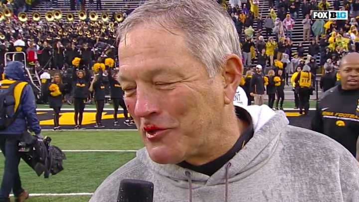 Kirk Ferentz Got a $500,000 Bonus and a Headbutt From His QB For Beating Nebraska