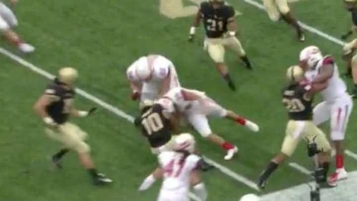 Watch: Liberty Punter Ejected for Targeting After Brutal Helmet-to-Helmet Hit