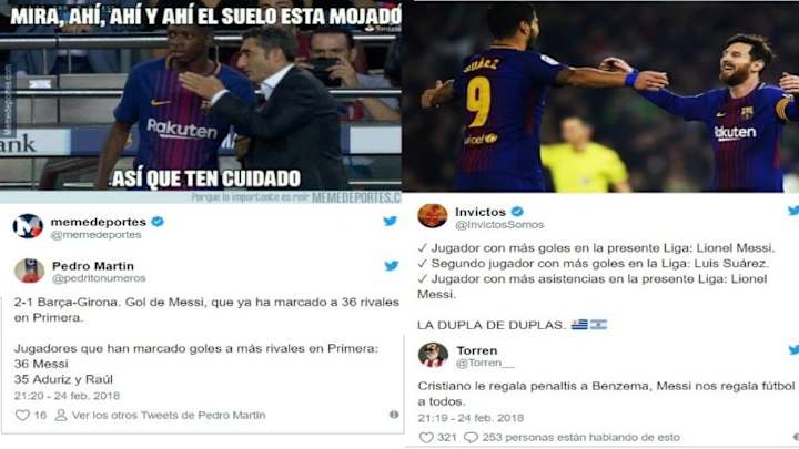 Los mejores 'tweets' de la fiesta del Barça ante el Girona (6-1)