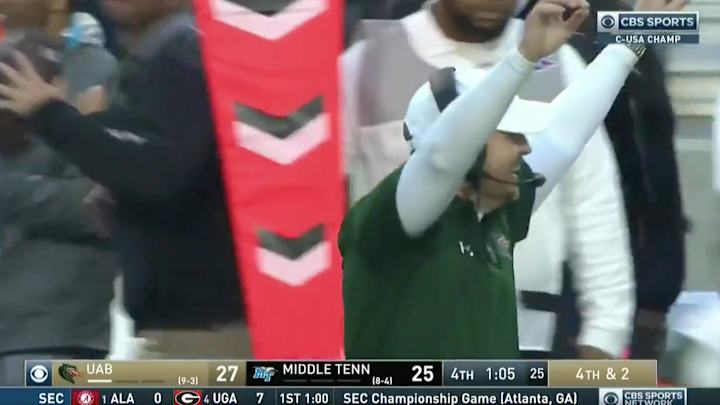 Watch: UAB Clinches First Conference USA Title on Illegal Substitution Penalty Watch: UAB Clinches First Conference USA Title on Illegal Substitution Penalty