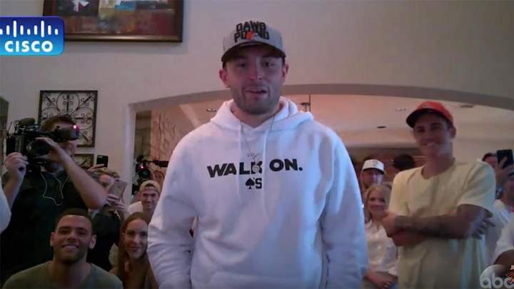 Watch: Baker Mayfield Appears on Jimmy Kimmel After Getting Drafted at No. 1